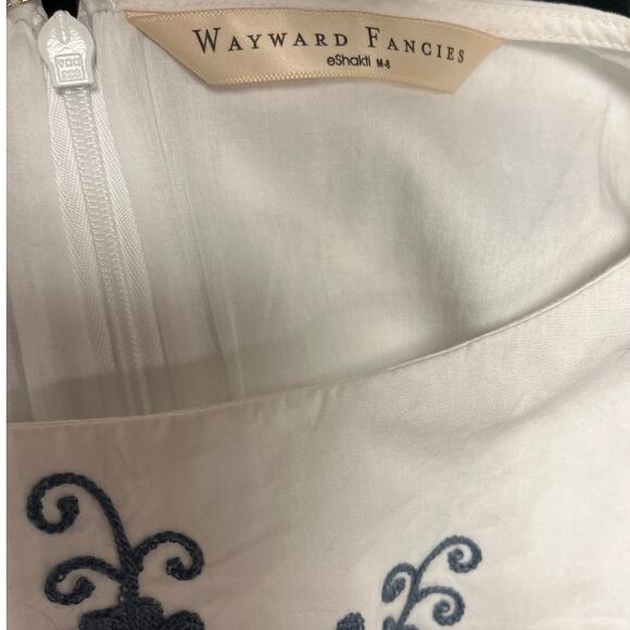 Wayward Fancies eShakti Embroidered Poplin Maxi Dress Women's Medium - Picture 7 of 7